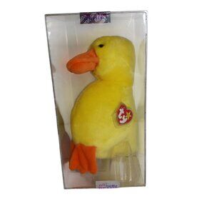 Ty Beanie Buddy Wingless Quackers Plush Duck New Authenticated Museum Quality